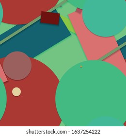 Flat material design - Creative vector trend seamless.