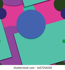 Flat material design - Creative vector trend seamless.