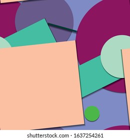 Flat material design - Creative vector trend seamless.