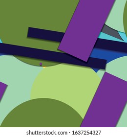 Flat material design - Creative vector trend seamless.