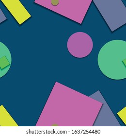 Flat material design - Creative vector trend seamless.