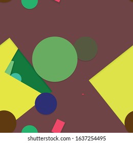 Flat material design - Creative vector trend seamless.