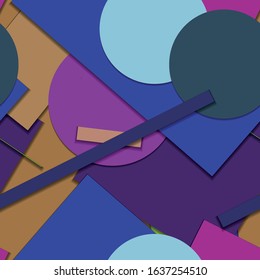 Flat material design - Creative vector trend seamless.