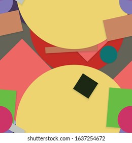 Flat material design - Creative vector trend seamless.