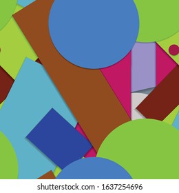 Flat material design - Creative vector trend seamless.