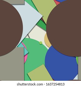 Flat material design - Creative vector trend seamless.