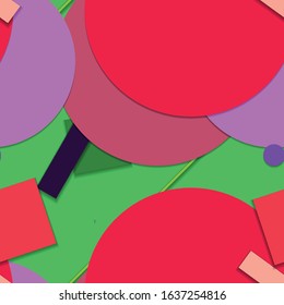 Flat material design - Creative vector trend seamless.