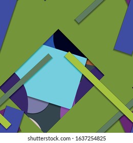 Flat material design - Creative vector trend seamless.