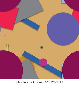 Flat material design - Creative vector trend seamless.