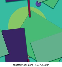 Flat material design - Creative vector trend seamless.