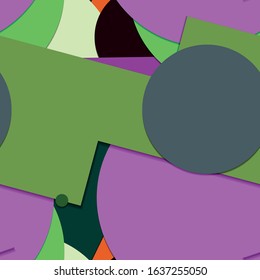 Flat material design - Creative vector trend seamless.