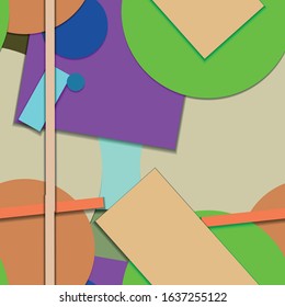 Flat material design - Creative vector trend seamless.