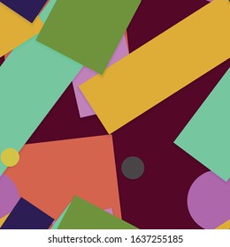 Flat material design - Creative vector trend seamless.