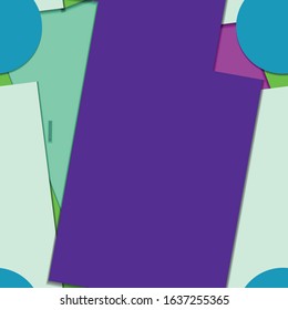 Flat material design - Creative vector trend seamless.
