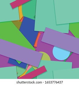 Flat material design - Creative vector trend seamless.