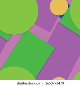 Flat material design - Creative vector trend seamless.