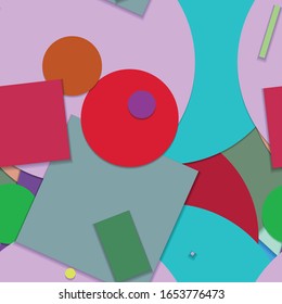 Flat material design - Creative vector trend seamless.