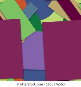 Flat material design - Creative vector trend seamless.