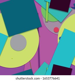 Flat material design - Creative vector trend seamless.