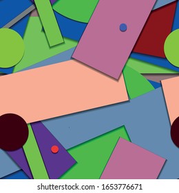 Flat material design - Creative vector trend seamless.