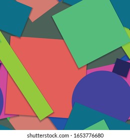 Flat material design - Creative vector trend seamless.