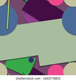 Flat material design - Creative vector trend seamless.