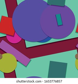 Flat material design - Creative vector trend seamless.