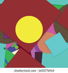 Flat material design - Creative vector trend seamless.