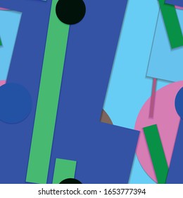 Flat material design - Creative vector trend seamless.