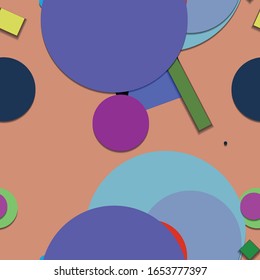 Flat material design - Creative vector trend seamless.