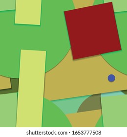 Flat material design - Creative vector trend seamless.