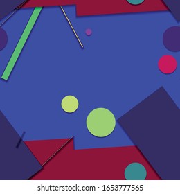 Flat material design - Creative vector trend seamless.