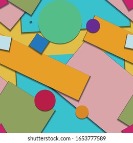Flat material design - Creative vector trend seamless.