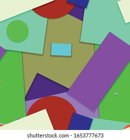 Flat material design - Creative vector trend seamless.