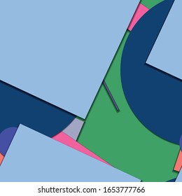 Flat material design - Creative vector trend seamless.