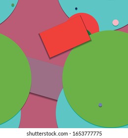 Flat material design - Creative vector trend seamless.