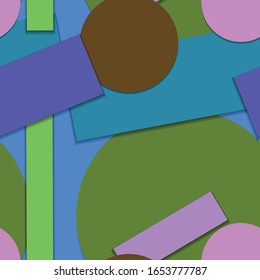 Flat material design - Creative vector trend seamless.