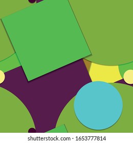 Flat material design - Creative vector trend seamless.