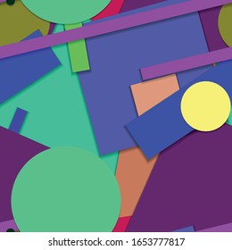 Flat material design - Creative vector trend seamless.