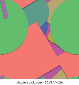 Flat material design - Creative vector trend seamless.