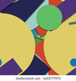 Flat material design - Creative vector trend seamless.