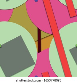 Flat material design - Creative vector trend seamless.