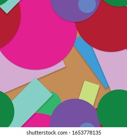 Flat material design - Creative vector trend seamless.