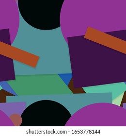 Flat material design - Creative vector trend seamless.