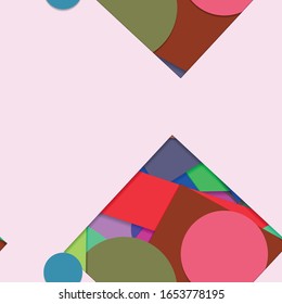 Flat material design - Creative vector trend seamless.