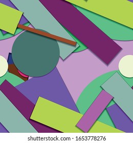 Flat material design - Creative vector trend seamless.