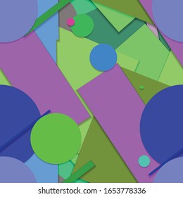 Flat material design - Creative vector trend seamless.