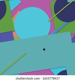 Flat material design - Creative vector trend seamless.