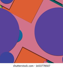 Flat material design - Creative vector trend seamless.