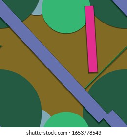 Flat material design - Creative vector trend seamless.